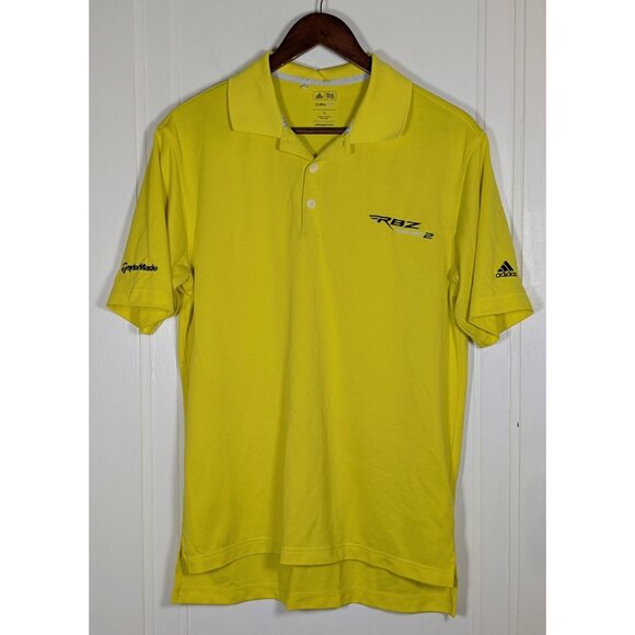 Adidas TaylorMade Golf Polo Shirt Men's Small Yellow RBZ Stage 2 Embroidered - Picture 1 of 3